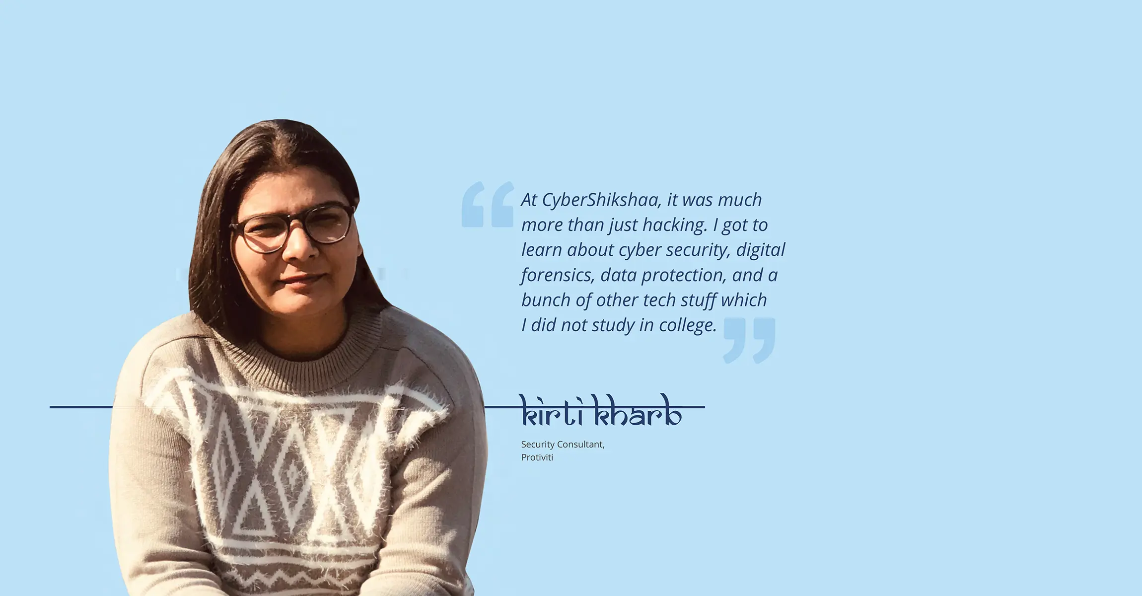 Kirti Kharb - Success Story | CyberShikshaa